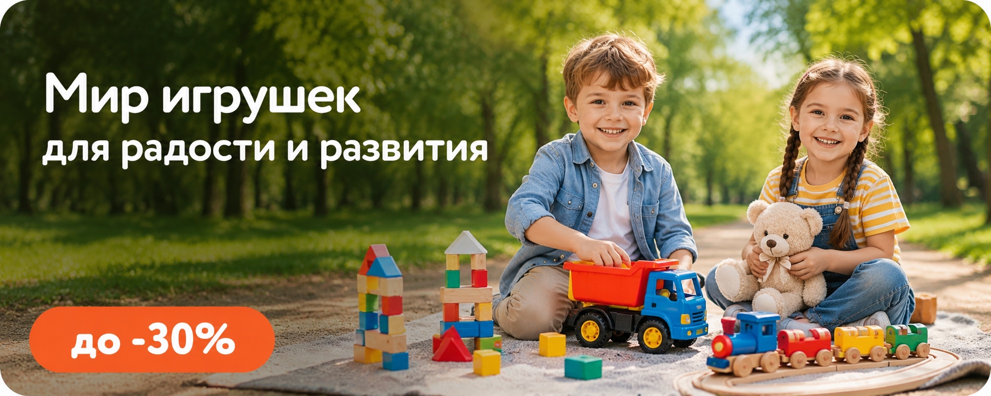 Мир игрушек для радости и развития — скидки до 30 процентов
